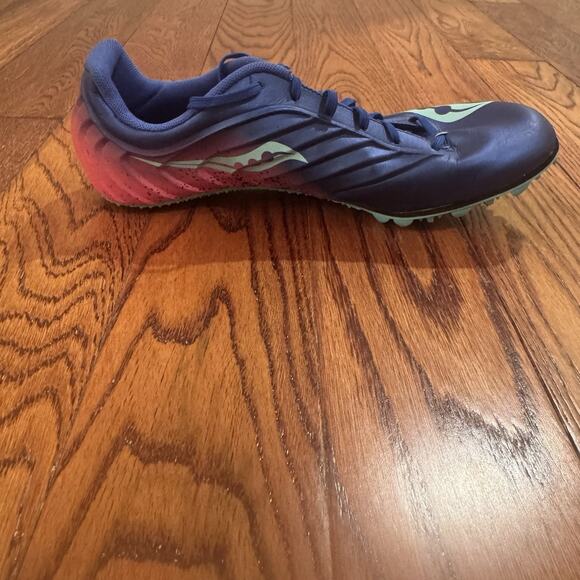 Saucony Spitfire 5 Womens 9.5 Track Spikes Cleats 7 Implements Purple Shoes Run - Picture 3 of 16